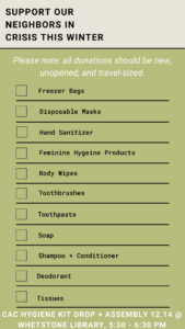 list of hygiene kit items